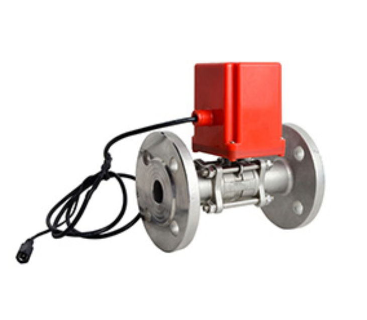 Stainless electric ball valve jointed by flange